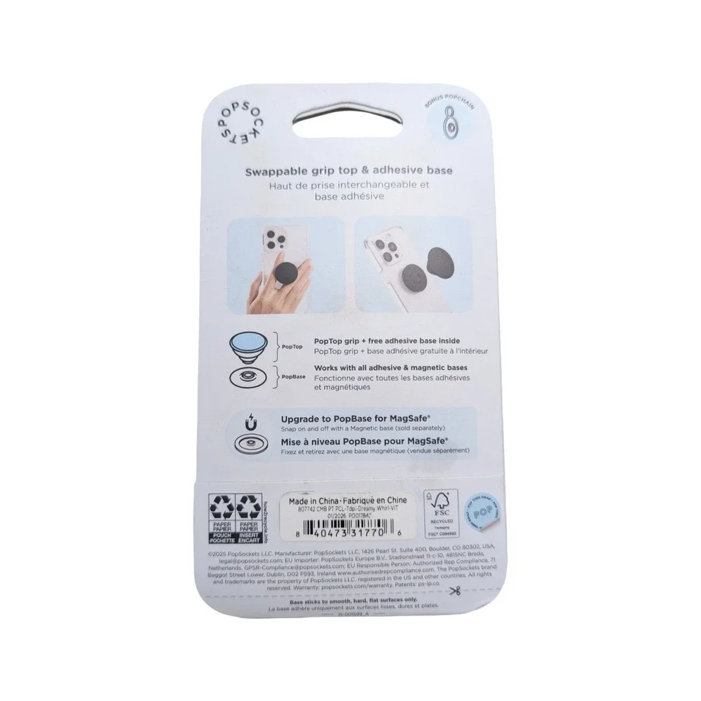 7-N PopSockets PopTop Grip & Stand Swappable Top Adhesive Base Dreamy Whirl